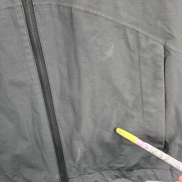 The North Face Women Jacket Medium Gray Hooded Dryvent Pockets Full Zip READ - Picture 5 of 16